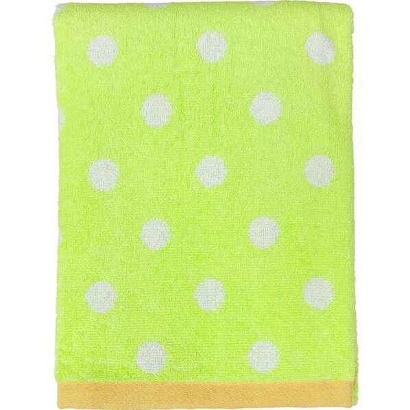 バスタオル モアシリーズ 約60×120cm ドットグリーン BO474804 1個