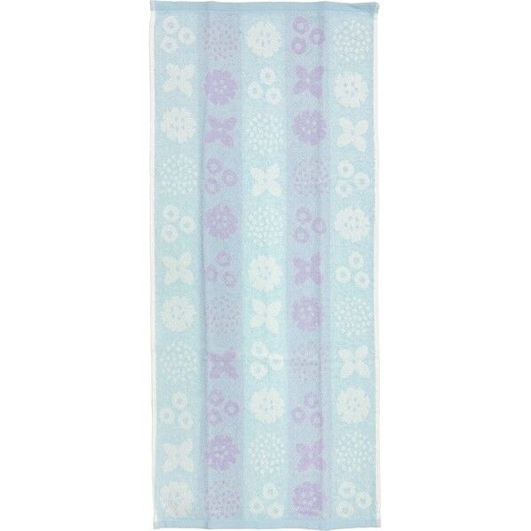  フェイスタオル2枚組 モアシリーズ 約34×80cm フラワーブルー FO474701 1個