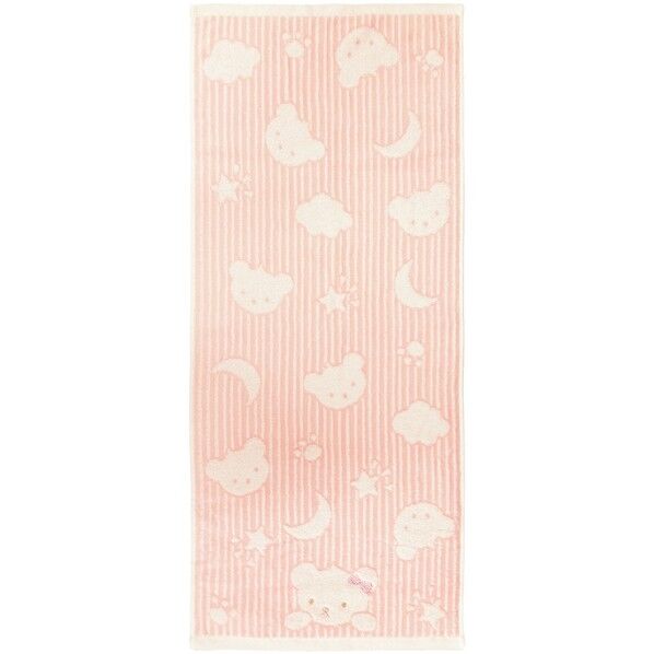 フェイスタオル スクールベア 約34×80cm ピンク FO490502 1個