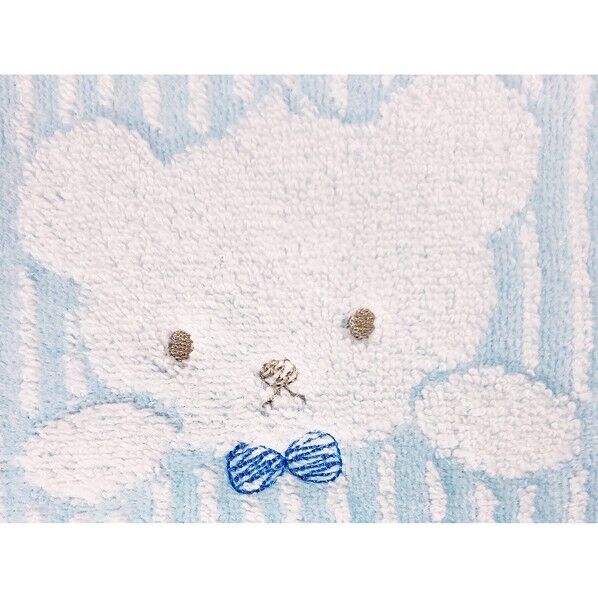  ウォッシュタオル スクールベア 約34×35cm ブルー WO490501 1個