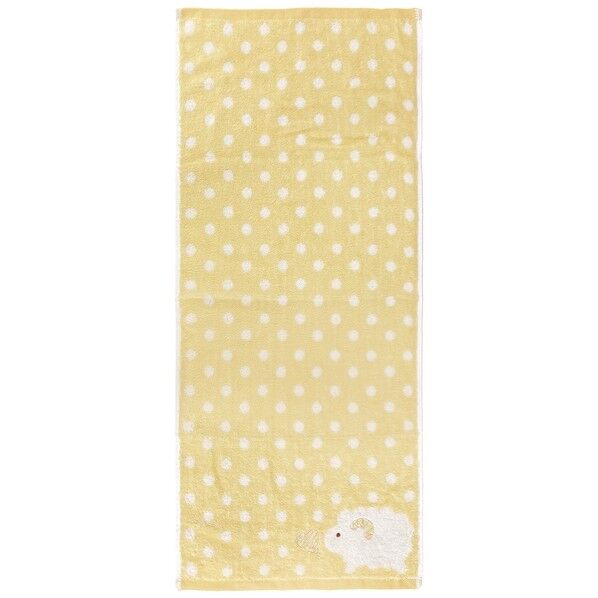 フェイスタオル ハーティーアニマル 約34×80cm ひつじベージュ FO490628 1個