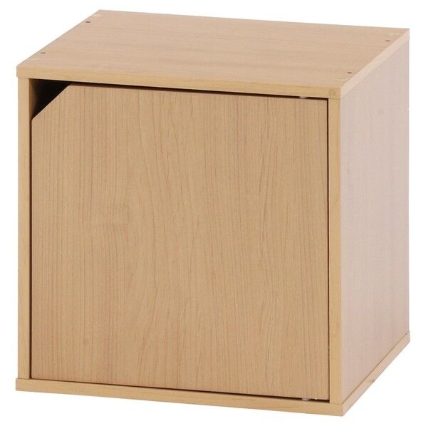 キューブボックス 扉付き ナチュラル 61-783-93-3 61-7322-01 1点