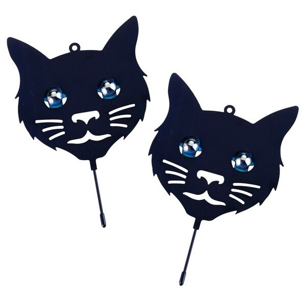 ブラブラおどし猫 ブラック 幅128mm×高さ185mm(支柱含む) 2個