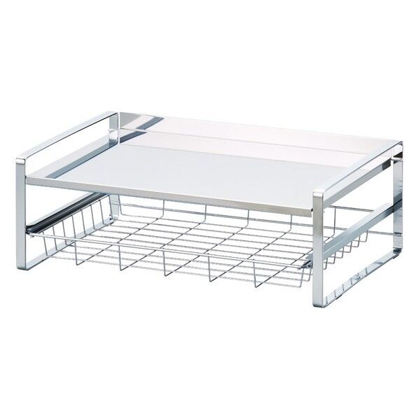 スライド棚付きステンレス天板トースターラック