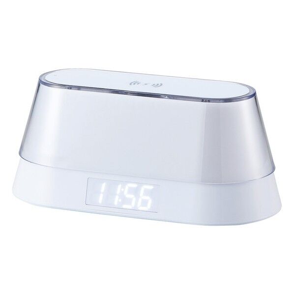 ワイヤレススピーカー･ワイヤレス充電クロック(ナイトライト付)