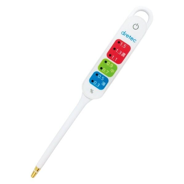 ドリテック dretec 健康塩分計 幅2.2×奥行18.8×高さ1.4cm EN-900WT 1個