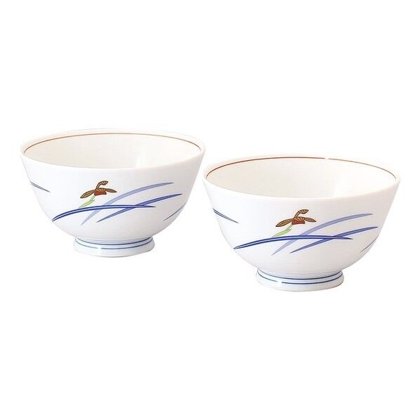 香蘭社 オーキッドブルーム 組飯碗 23×13.5×7.5cm 42801-2DOD 1点