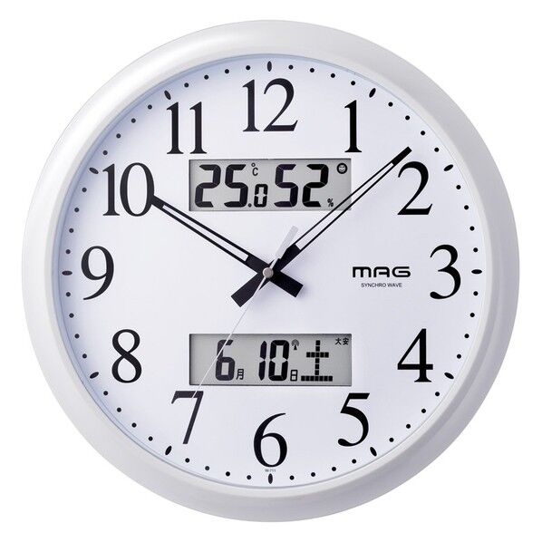 壁掛け 電波時計 ダブルリンク