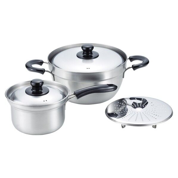  燕三 IHふきこぼれにくい片手両手セット EM-011 1点...