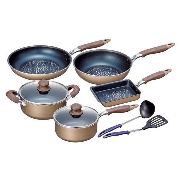 ブラナーノII IH対応鍋&フライパン5点セット(ツール付)