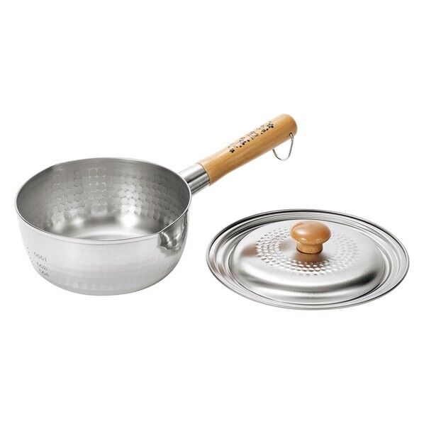 ステンレスゆきひら鍋18cm 蓋付