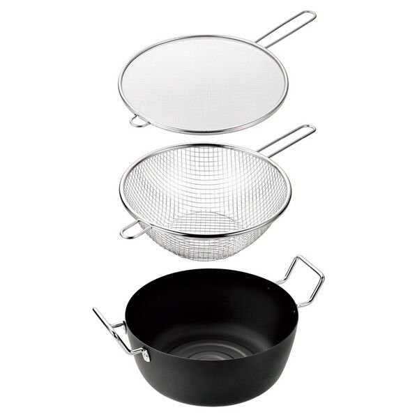 天ぷら鍋22cm&フライヤー&油カﾞートﾞ