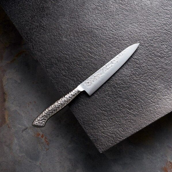 オールステンレス槌目ヘﾟティナイフ150mm