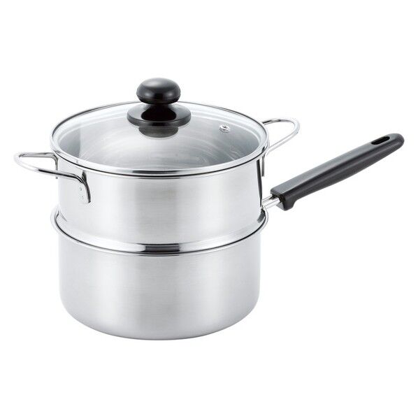 蒸しごよみ片手2段蒸し器18cm SJ3357 1個