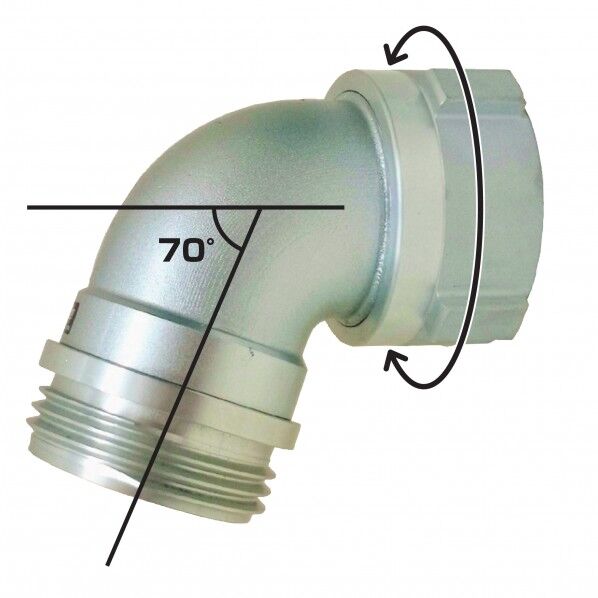 アルミ製 吸口媒介金具 ビッグマウス吸口エルボ スロッター 75Ax70° 15BL7570A 1個