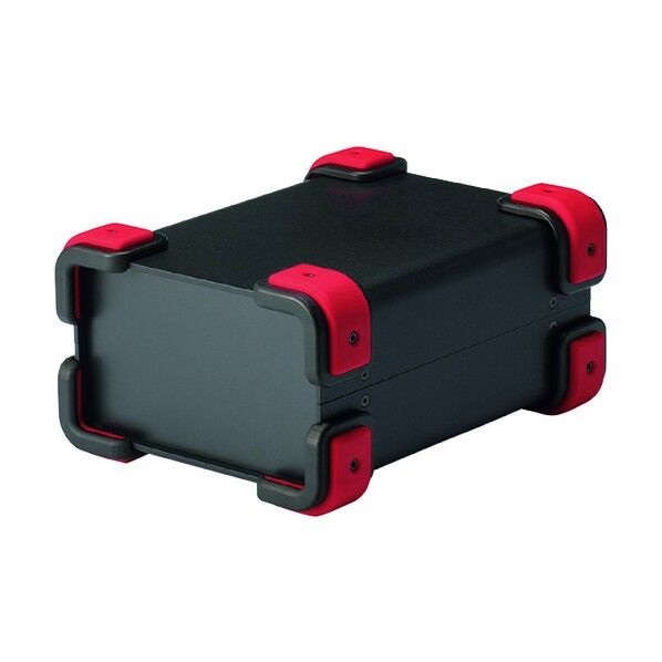 コーナーガード付アルミケース ブラック/レッド UCG15-9-20BR 1点