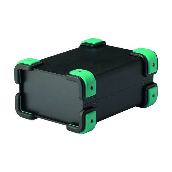 コーナーガード付アルミケース ブラック/エメラルド UCG20-9-14BE 1点