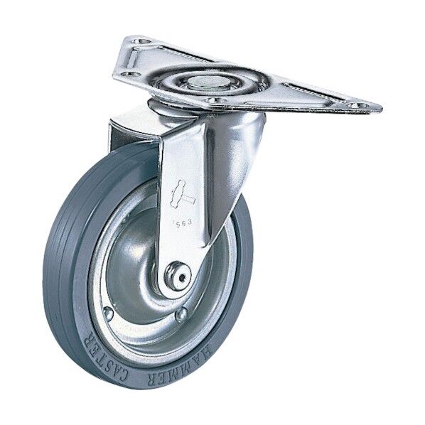 Eシリーズコーナータイプ自在プレスタイヤ車100mm 220E-PR100-BAR01 1点