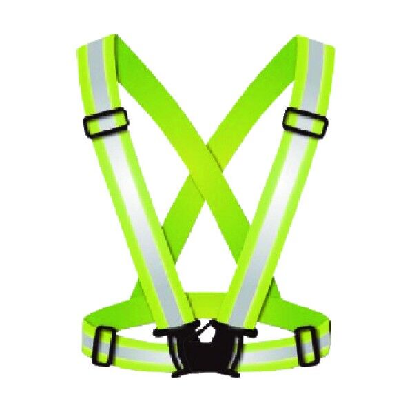 伸縮素材 反射付きベスト リフレックスV 蛍光イエロー フリーサイズ RV-402Y 1枚