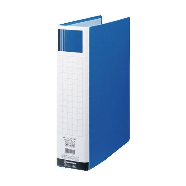 871836)パイプ式ファイル両開きSE青 D176J-BL 1点