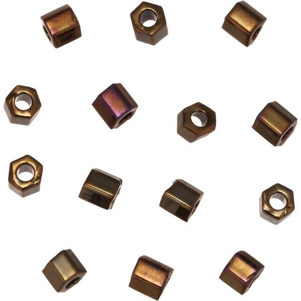 トーホー 六角ビーズ 小 糸通しビーズ 外径約2.2mm 1m(約250粒)入り Col.83 6KS-83-PC 1枚