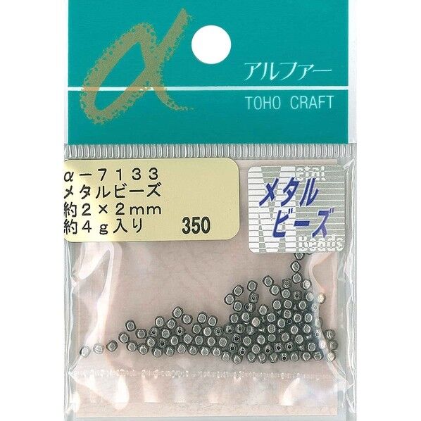 トーホー メタルビーズ 外径約2×2mm 約4g入り アンティークシルバー Q7133 1袋