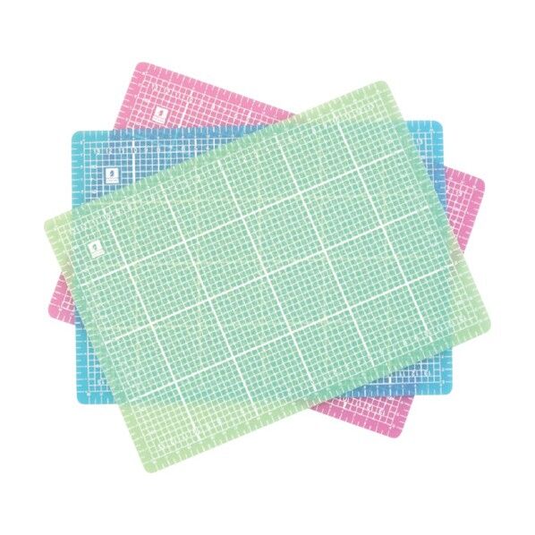 ミワックス スケルトンカッティングマット 300×200×2mm ブルー STN-A4-BU 1枚