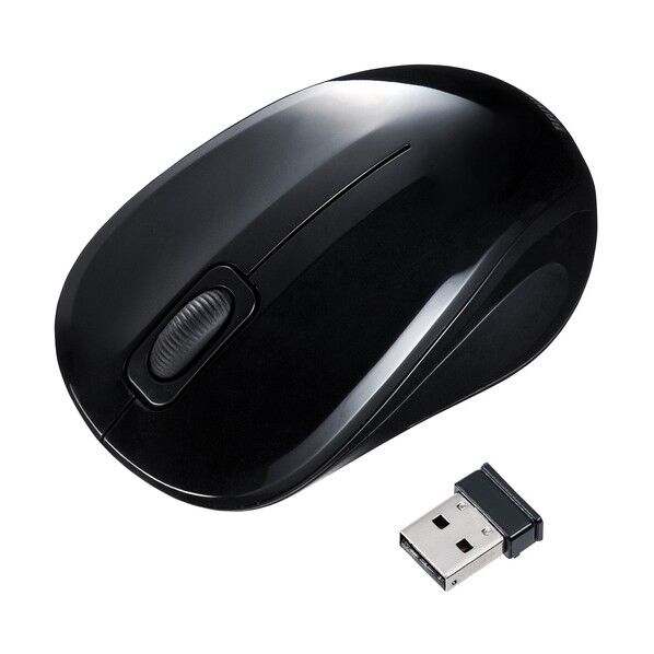 抗菌・静音ワイヤレスブルーLEDマウス MA-WBSK315BK 1個