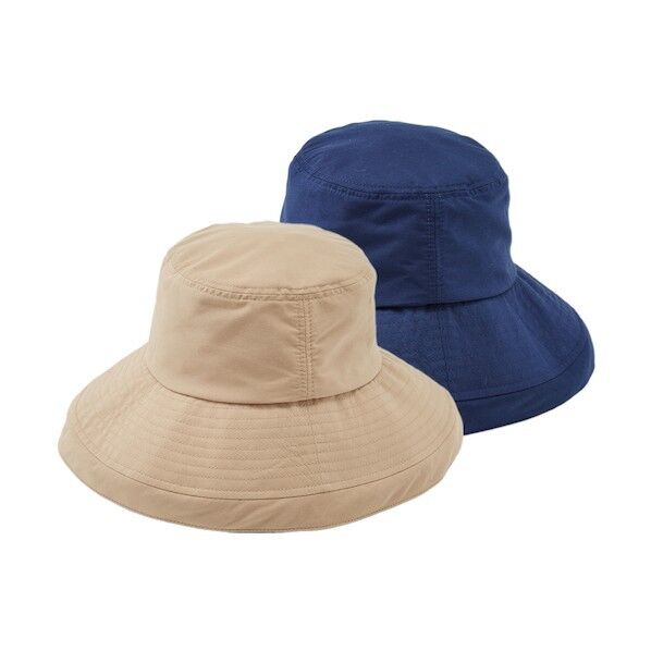 深くかぶれるつば広バケット帽子 BE