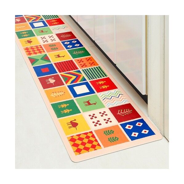 キッチンマット サッと拭けるキッチンマット ペルシャ絨毯風柄