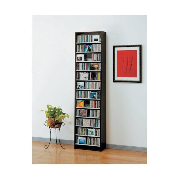 CDストッカー 48.5×26.5×197.5cm ダーク CS540-D 1個