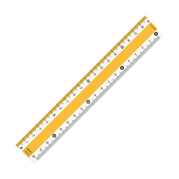 共栄プラスチック プラスチック カラー直線定規 18cm イエロー CPK-18-Y 1本...