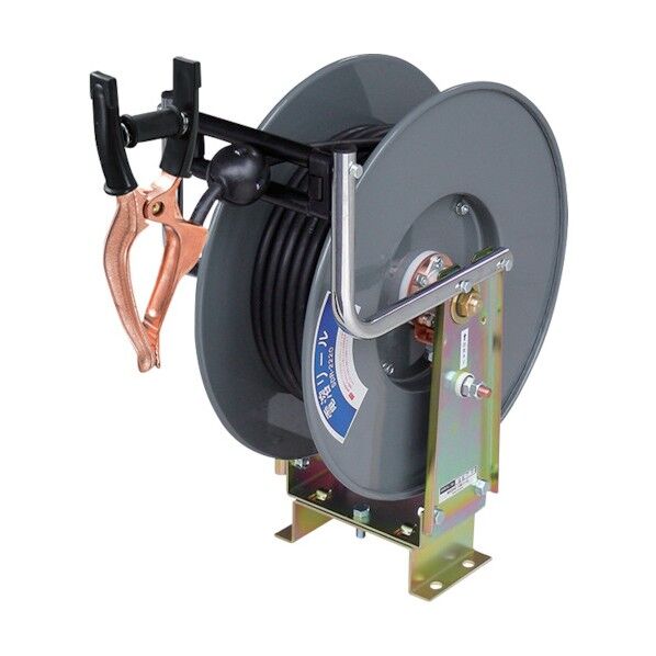 電気溶接ケーブルリール自動巻 アースクリップ仕様 22sqX15m SDR-2215A 1点