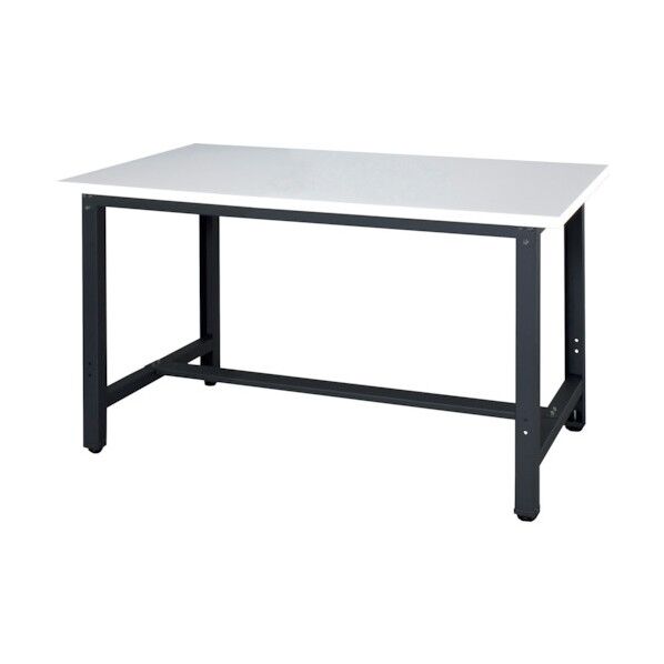 軽作業台 天板ホワイト色 脚部ブラック色 WZL-1275N 1点