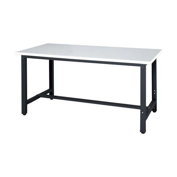 軽作業台 天板ホワイト色 脚部ブラック色 WZL-1575N 1点