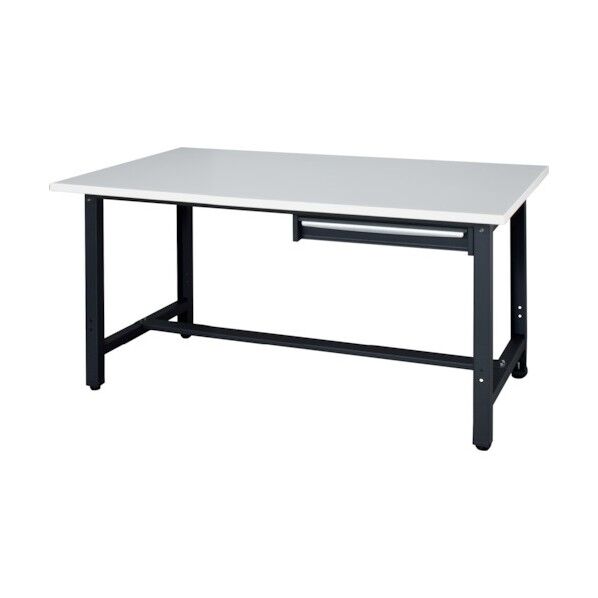 軽作業台 天板ホワイト色 脚部ブラック色 WZL-15901 1点