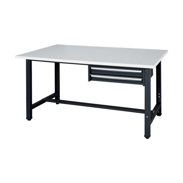 軽作業台 天板ホワイト色 脚部ブラック色 WZL-15902 1点