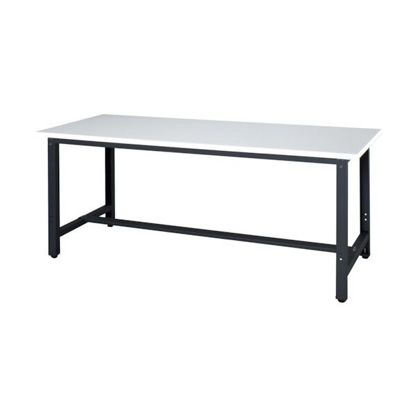 軽作業台 天板ホワイト色 脚部ブラック色 WZL-1875N 1点