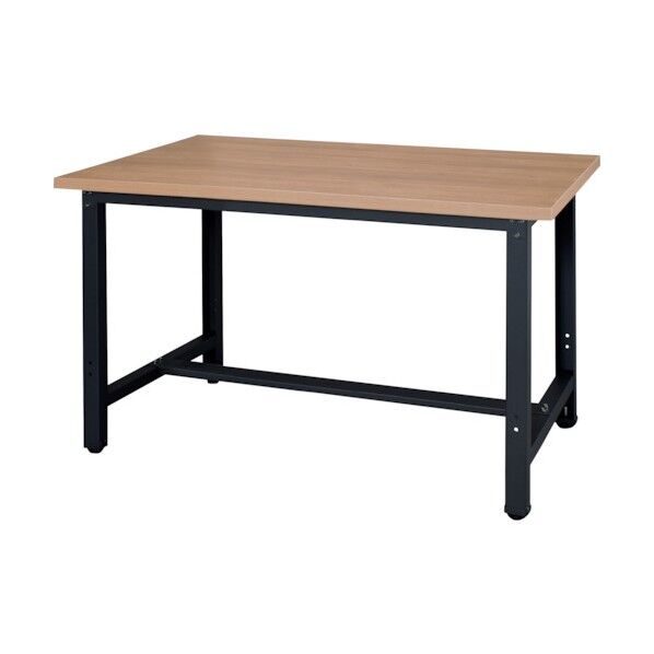 作業台 天板木目色 脚部ブラック色 WZM-1275N 1点