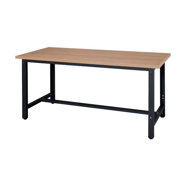 作業台 天板木目色 脚部ブラック色 WZM-1575N 1点
