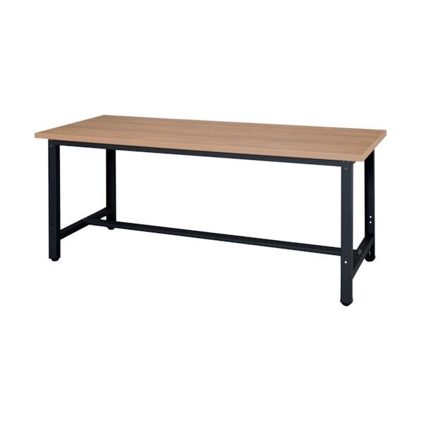 作業台 天板木目色 脚部ブラック色 WZM-1875N 1点