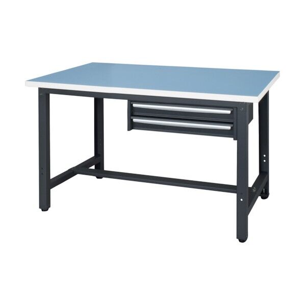 ロンリューム天板作業台 天板ライトグレー色 2段引出付き WZR-12752 1点