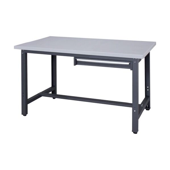 スチール天板作業台 天板ライトグレー色 1段引出付き WZS-12751 1点