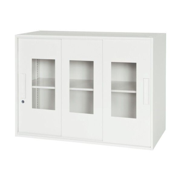 壁面収納庫窓付き3枚窓付き引戸タイプ 棚板1枚付き V940-07TG 1点