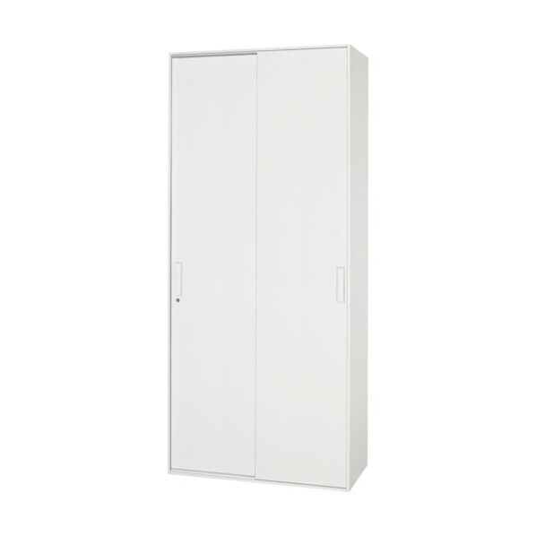 壁面収納庫窓付き2枚引戸タイプ 棚板5枚付き V940-21S 1点