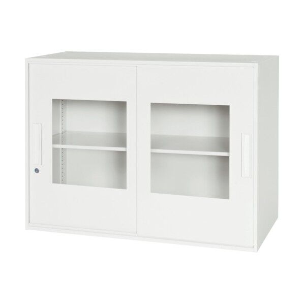 壁面収納庫窓付き2枚窓付き引戸タイプ 棚板1枚付き V945-07SG 1点