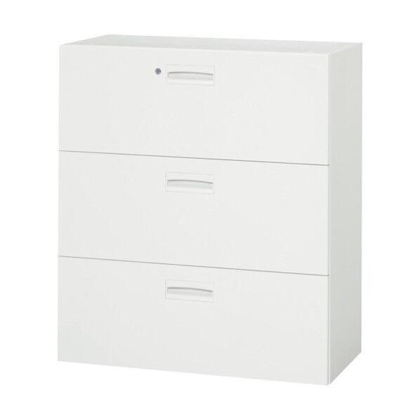 壁面収納庫3段引出し各段ダイヤル錠タイプ V945-311DD 1点