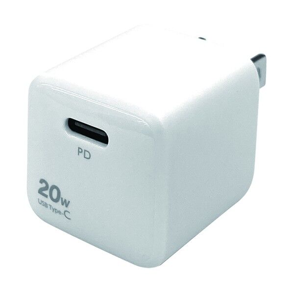 PD20W type-Cミニキューブコンセント充電器 WH