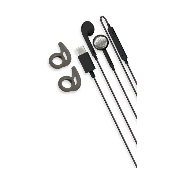 type-C有線 DAC搭載高音質ステレオイヤホンマイク BK HAC-ES45BK 1点...