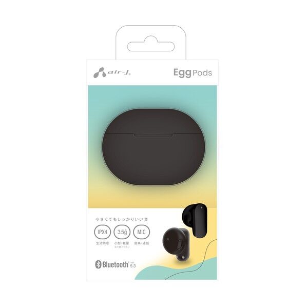 ブルートゥースイヤホンEggPods BK ABTAP8BK 1点...